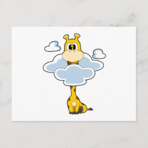 Carte Postale Girafe avec Nuages