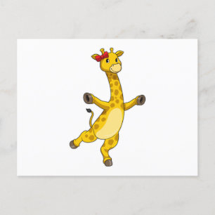 Carte Postale Girafe avec Ruban