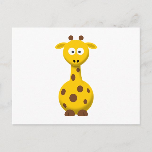 Carte Postale Girafe de dessin animé (Devant)
