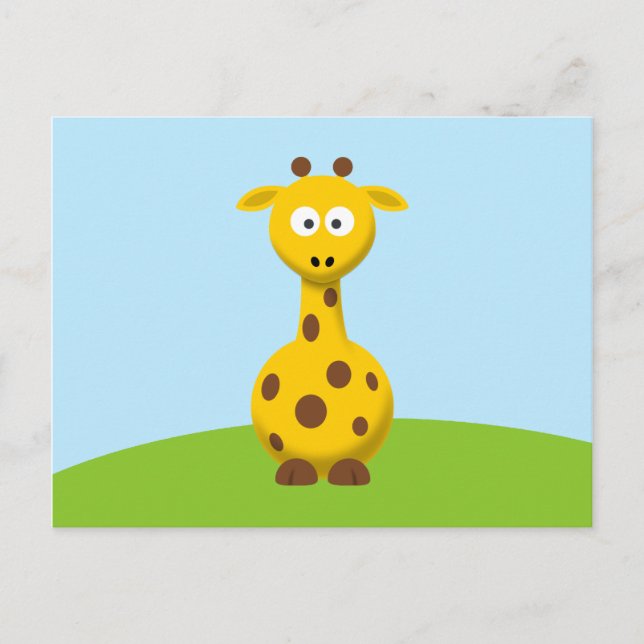 Carte Postale Girafe de dessin animé (Devant)