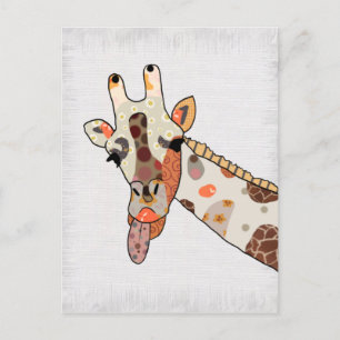 Carte Postale Girafe de Patchwork