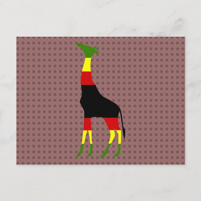 Carte Postale girafe jamaïcain (Devant)