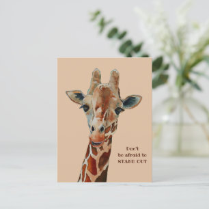 Carte Postale Girafe le Safari Tier Aquarell