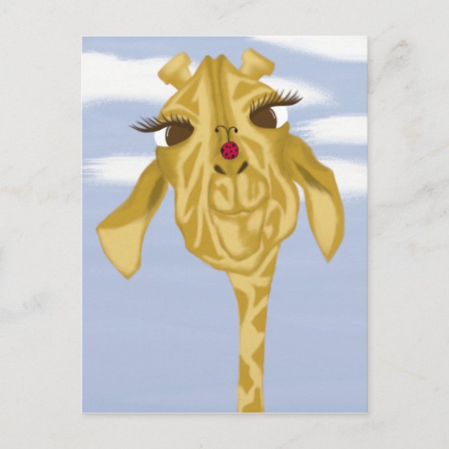 Carte Postale Girafe Mignonne Et Colorée (Devant)