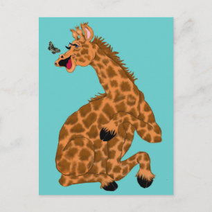 Carte Postale Girafe qui rigole