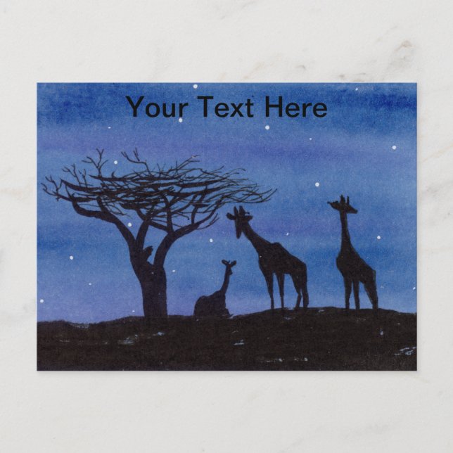 Carte Postale Girafes (Devant)