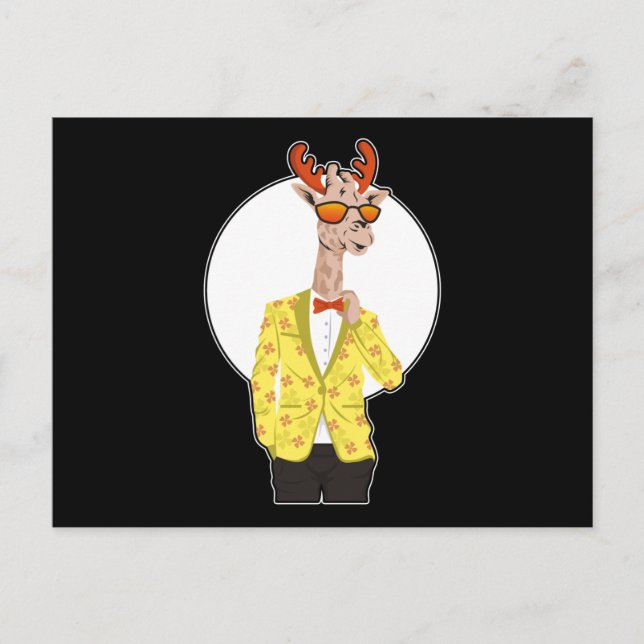 Carte Postale Girafes Safari Mignon Design Animalier Cadeau (Devant)