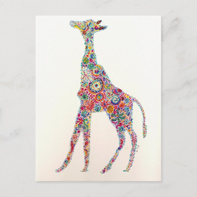 Carte Postale Giraffe (Devant)