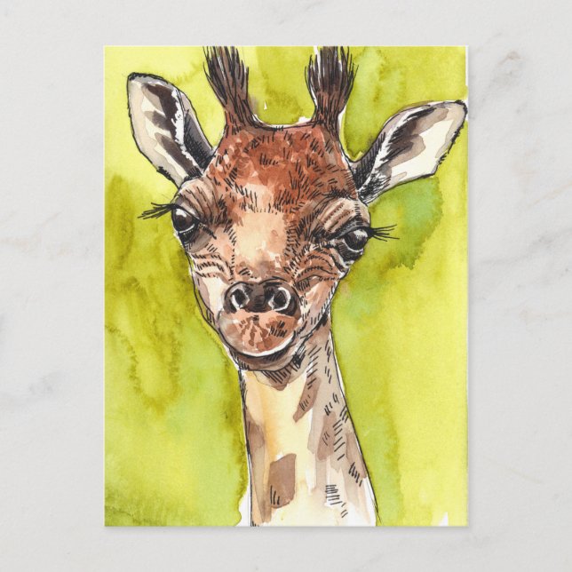 Carte Postale Giraffe (Devant)