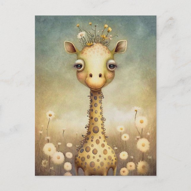 Carte postale Giraffe amusante (Devant)