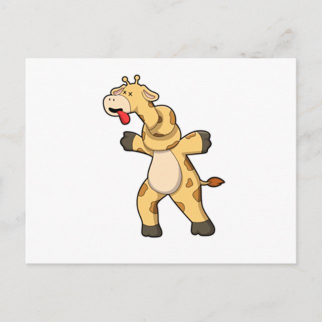 Carte Postale Giraffe avec noeud dans le cou (Devant)