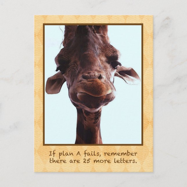Carte postale Giraffe Cute (Devant)