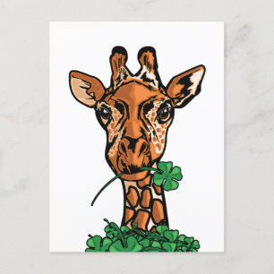 Carte Postale Giraffe de la fête de St. Patricks