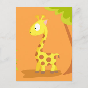 Carte Postale Giraffe de ma série d'animaux du monde