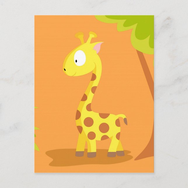 Carte Postale Giraffe de ma série d'animaux du monde (Devant)