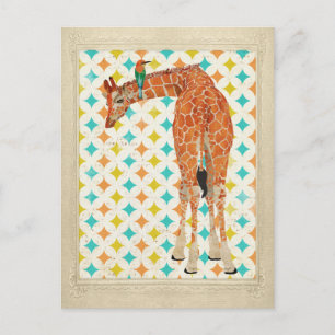 Carte postale Giraffe & Little Bird