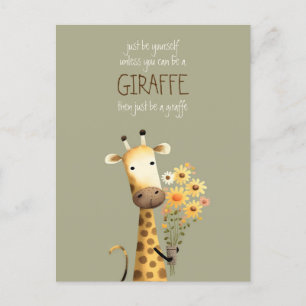 Carte Postale Giraffe - Soyez vous amusant
