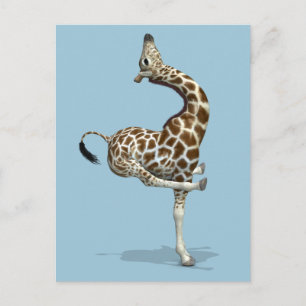 Carte Postale Giraffe sportive bizarre
