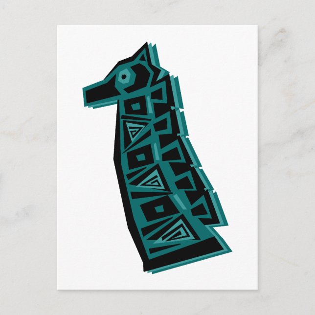 Carte Postale Giraffe verte (Devant)