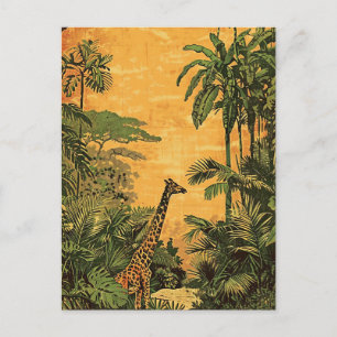 Carte Postale Giraffe vintage