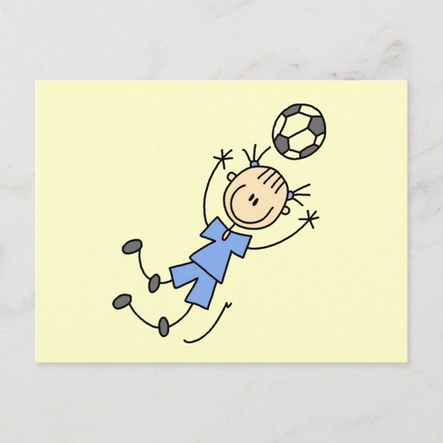 Carte Postale Girl Blue Soccer Uniform Tshirts et cadeaux (Devant)