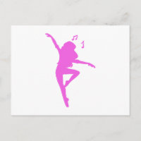 Girl dancer silhouette - choose background color