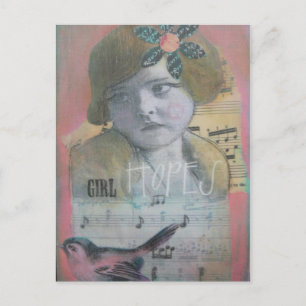 Carte Postale Girl Hopes