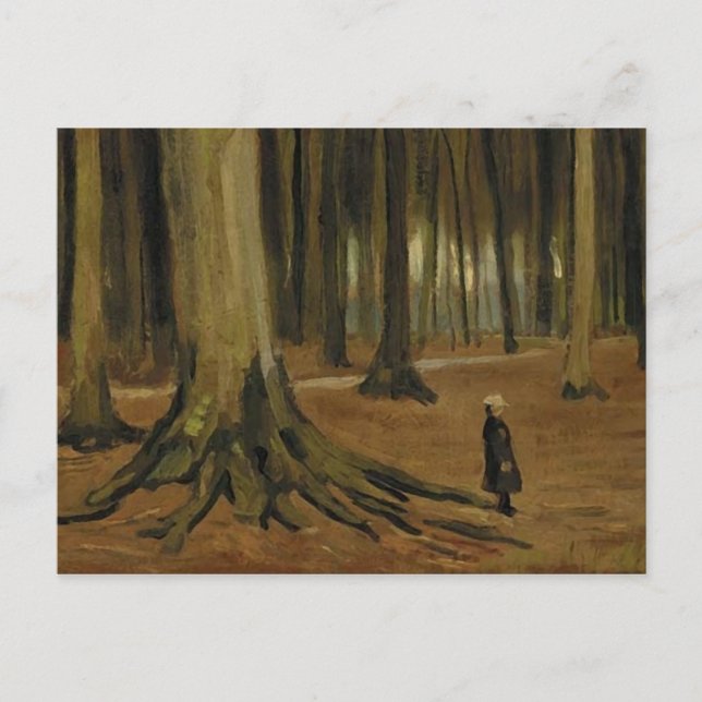 Carte Postale Girl in the Woods (F8a) Van Gogh Art (Devant)