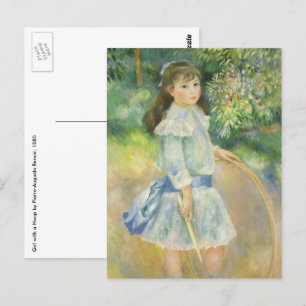 Carte Postale Girl with Hoop de Pierre Renoir, Art Vintage