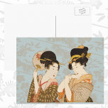 Carte Postale Girls geisha japonaises vintages en Kimonos<br><div class="desc">Illustration vintage image de la vie quotidienne avec deux belles femmes, des artistes japonaises traditionnelles appelées Geisha girls (geiko ou geigi) dont le travail est principalement de divertir les clients masculins. Ils agissent en tant qu'hôtesses et leurs compétences comprennent la prestation de divers arts japonais tels que la musique classique,...</div>