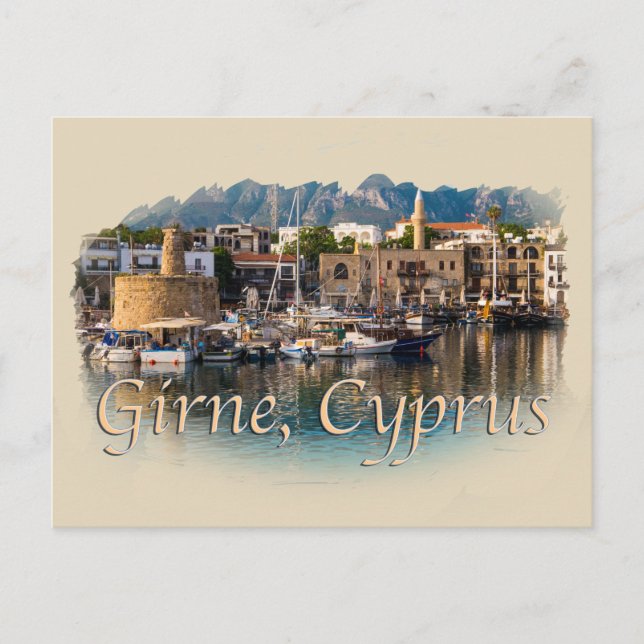 Carte Postale Girne Chypre : Port (Devant)