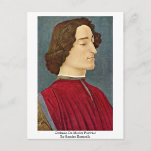Carte Postale Giuliano De Medici Portrait Par Sandro Botticelli