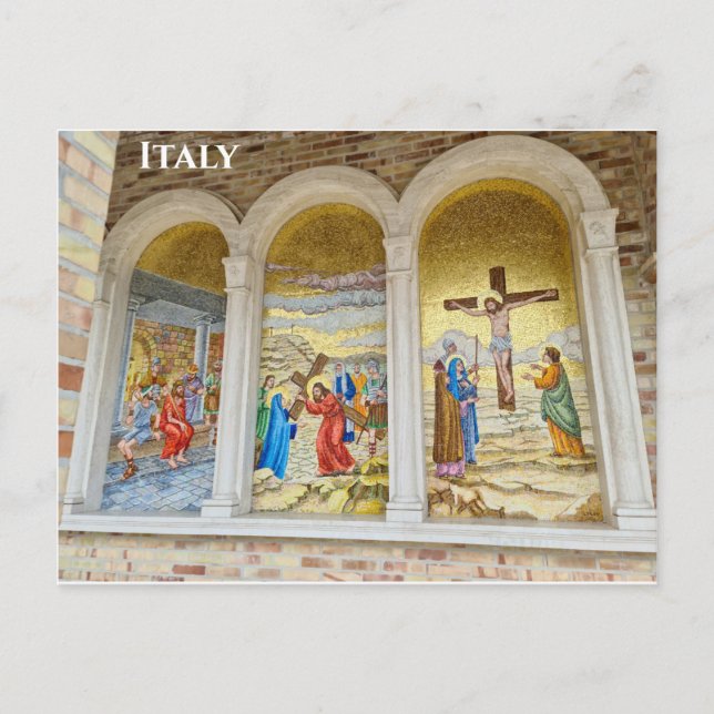 Carte Postale Giulianova Italie Mosaïque italienne Voyage Photo (Devant)