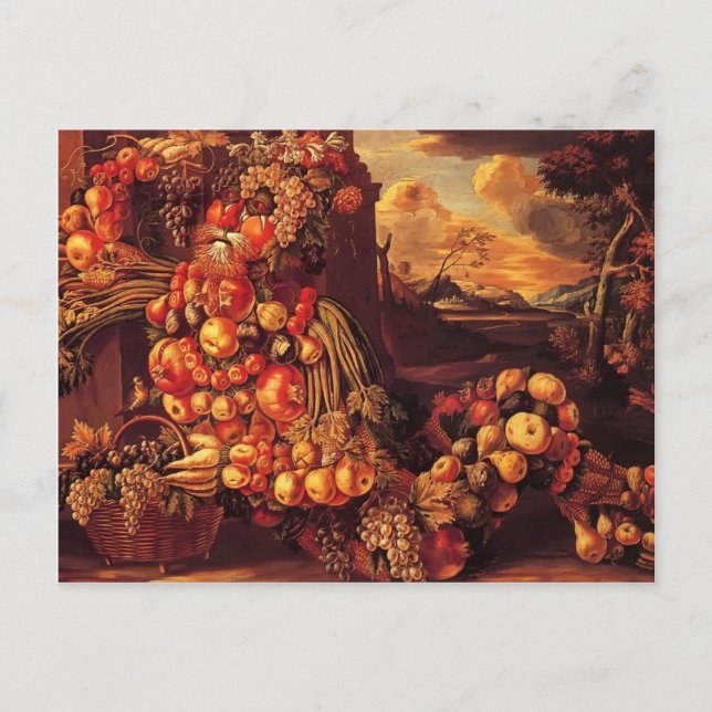 Carte Postale Giuseppe Arcimboldo - Siège de la figure d'été (Devant)