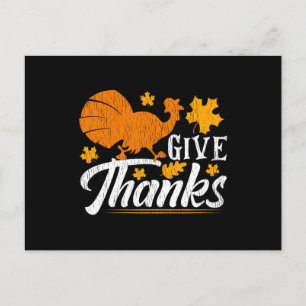 Carte Postale Give Thanks Family Kids Matching Thanksgiving Gift
