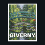 Carte Postale Giverny France Travel<br><div class="desc">Giverny est un charmant village du nord de la France, plus connu comme la maison de l'emblématique peintre impressionniste Claude Monet. Niché le long de la Seine, en Normandie, Giverny attire des visiteurs du monde entier pour visiter la Maison et les Jardins du Monet, où l'artiste a vécu et travaillé...</div>