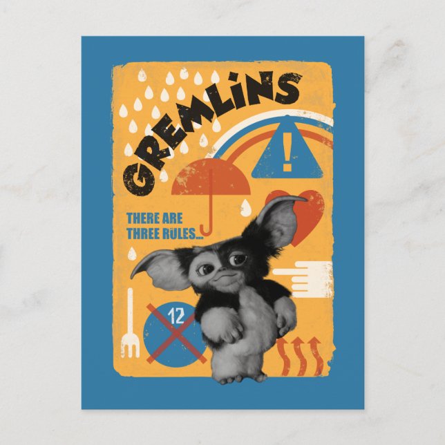Carte Postale Gizmo | There Are Three Rules (Devant)
