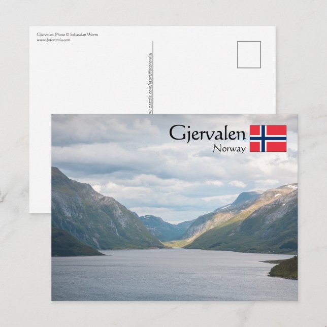 Carte Postale Gjervalen Norvège (Devant / Derrière)