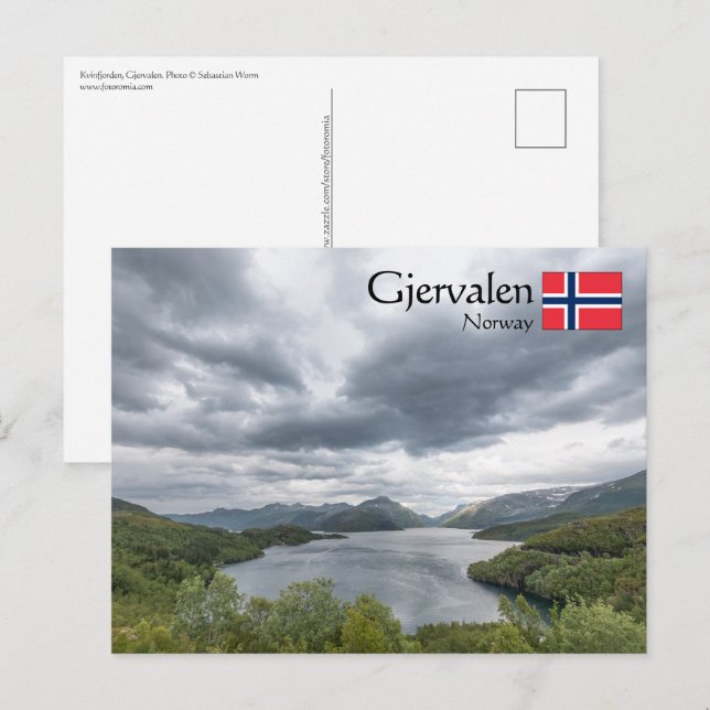Carte Postale Gjervalen Norvège (Devant / Derrière)