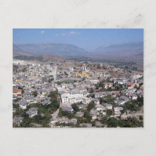 Carte postale Gjirokastra dans le sud de l'Albanie