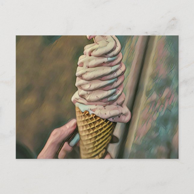 Carte Postale Glace à la crème froide et glaciale (Devant)