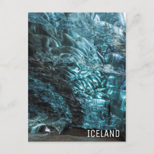 Carte Postale Glace bleue d'une grotte de glace, Islande