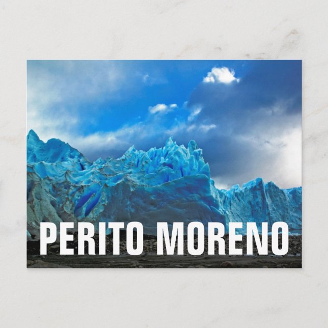 Carte Postale Glace bleue - Perito Moreno (Devant)