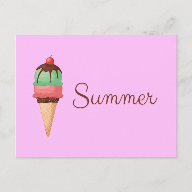 Carte Postale Glace d'été (Devant)