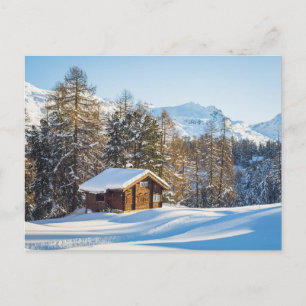 Carte Postale Glace et neige Journal d'hiver Cabine Alpes suis