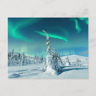 Carte Postale Glace et neige | Northern Lights, Laponie, Finland