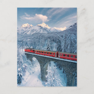 Carte Postale Glace et neige   Train Express Red Bernina Suisse