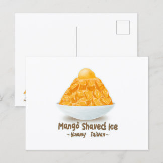 Carte Postale Glace Râpée à la Mangue de Taïwan