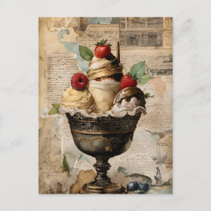 Carte Postale Glace Sundae Collage