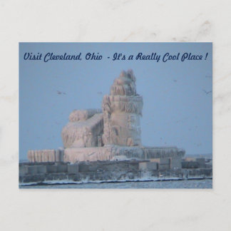 Carte postale glaciale de phare (visite Cleveland)